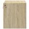 vidaXL Wall-mounted Bedside Cabinet with LED Lights Sonoma Oak
