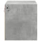 vidaXL Wall-mounted Bedside Cabinet with LED Lights Concrete Oak