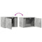 vidaXL Wall-mounted Bedside Cabinet with LED Lights Concrete Oak