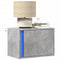 vidaXL Wall-mounted Bedside Cabinet with LED Lights Concrete Oak