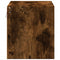 vidaXL Wall-mounted Bedside Cabinets with LED Lights 2 pcs Smoked Oak