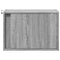 vidaXL Wall-mounted Bedside Cabinet with LED Lights Grey Sonoma
