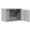 vidaXL Wall-mounted Bedside Cabinet with LED Lights Grey Sonoma