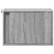 vidaXL Wall-mounted Bedside Cabinets with LED Lights 2 pcs Grey Sonoma