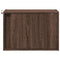 vidaXL Wall-mounted Bedside Cabinet with LED Lights Brown Oak
