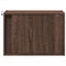 vidaXL Wall-mounted Bedside Cabinets with LED Lights 2 pcs Brown Oak
