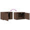 vidaXL Wall-mounted Bedside Cabinets with LED Lights 2 pcs Brown Oak