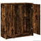 vidaXL Sideboard with LED Smoked Oak 77x34x85 cm Engineered Wood