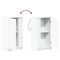 vidaXL Sideboard with LED White 42.5x34x85 cm Engineered Wood