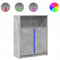 vidaXL Sideboard with LED Concrete Grey 77x34x100 cm Engineered Wood