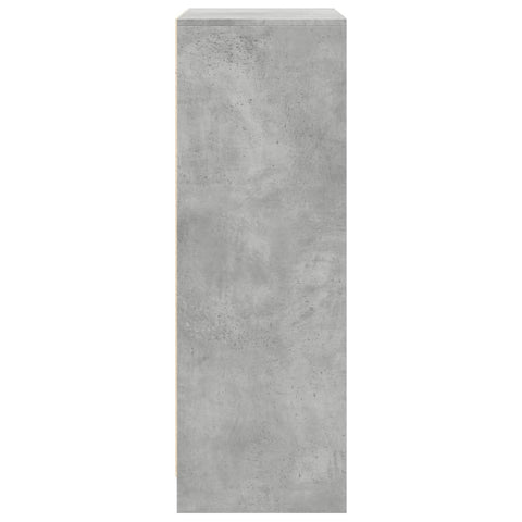 vidaXL Sideboard with LED Concrete Grey 77x34x100 cm Engineered Wood