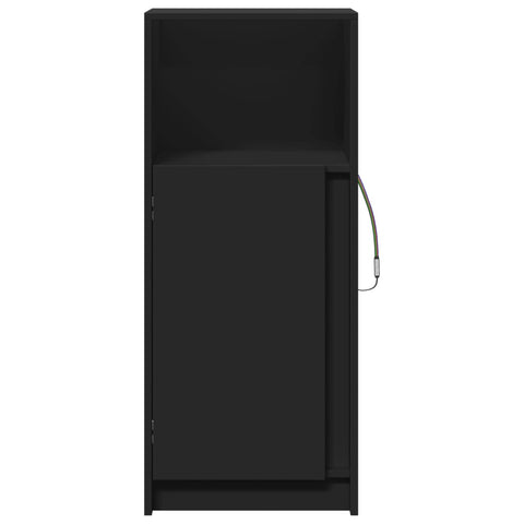 vidaXL Sideboard with LED Black 42.5x34x100 cm Engineered Wood