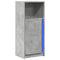 vidaXL Sideboard with LED Concrete Grey 42.5x34x100 cm Engineered Wood