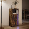 vidaXL Sideboard with LED Smoked Oak 42.5x34x100 cm Engineered Wood