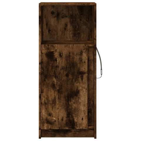 vidaXL Sideboard with LED Smoked Oak 42.5x34x100 cm Engineered Wood