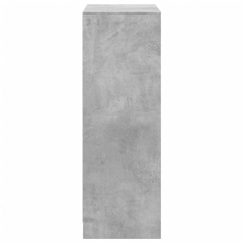 vidaXL Sideboard with LED Concrete Grey 72x34x100 cm Engineered Wood