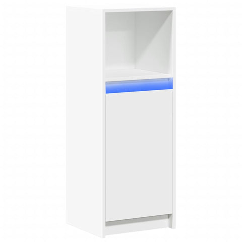 vidaXL Sideboard with LED White 38x34x100 cm Engineered Wood