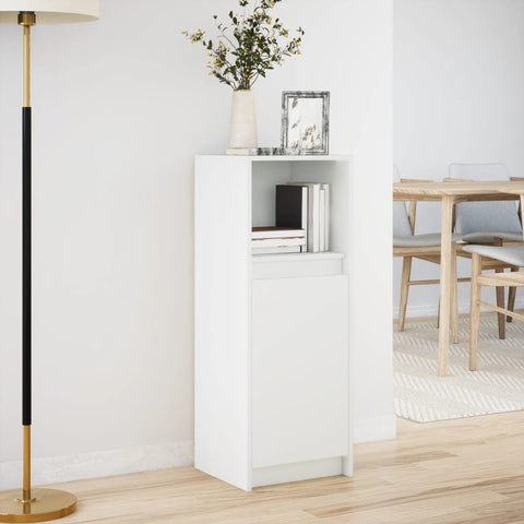 vidaXL Sideboard with LED White 38x34x100 cm Engineered Wood