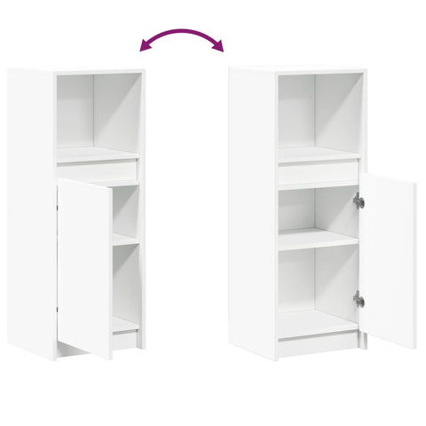 vidaXL Sideboard with LED White 38x34x100 cm Engineered Wood