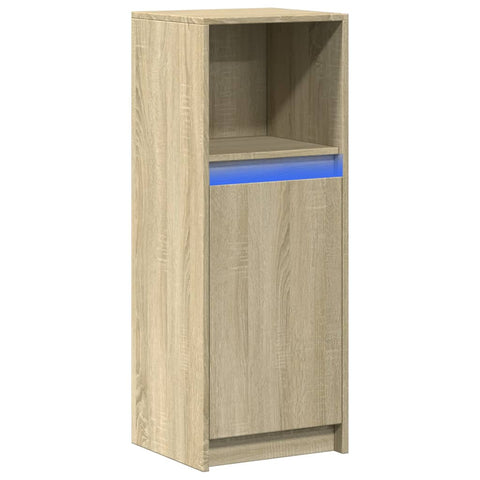 vidaXL Sideboard with LED Sonoma Oak 38x34x100 cm Engineered Wood