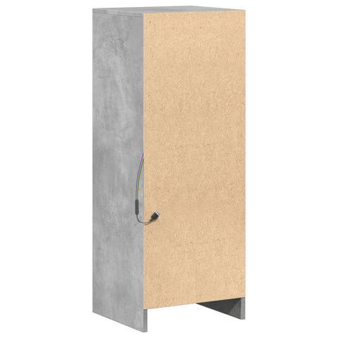 vidaXL Sideboard with LED Concrete Grey 38x34x100 cm Engineered Wood