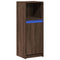 vidaXL Sideboard with LED Brown Oak 38x34x100 cm Engineered Wood