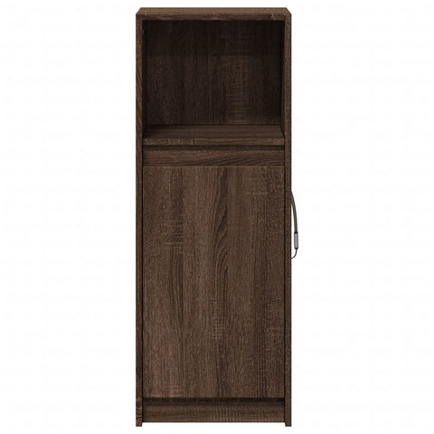 vidaXL Sideboard with LED Brown Oak 38x34x100 cm Engineered Wood