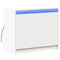 vidaXL Sideboard with LED White 72x34x61 cm Engineered Wood