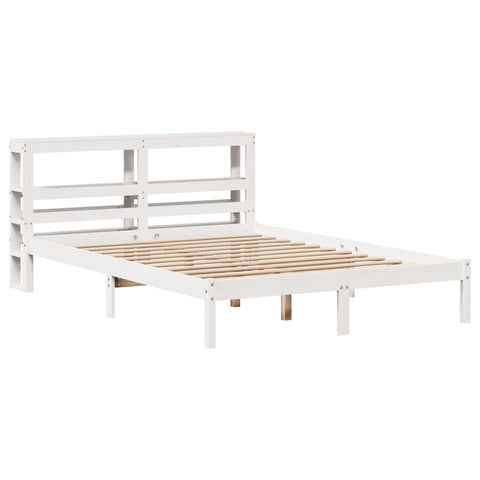vidaXL Bed Frame without Mattress White 120x190 cm Small Double Solid Wood Pine
