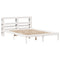 vidaXL Bed Frame without Mattress White 120x190 cm Small Double Solid Wood Pine