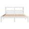 vidaXL Bed Frame without Mattress White 120x190 cm Small Double Solid Wood Pine