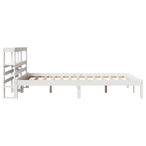 vidaXL Bed Frame without Mattress White 120x190 cm Small Double Solid Wood Pine