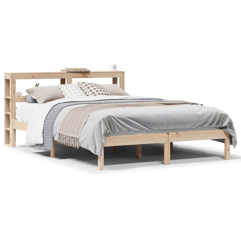 vidaXL Bed Frame without Mattress 140x190 cm Solid Wood Pine