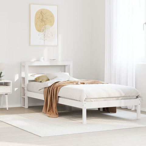 vidaXL Bed Frame without Mattress White 90x200 cm Solid Wood Pine