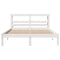 vidaXL Bed Frame without Mattress White 150x200 cm King Size Solid Wood Pine