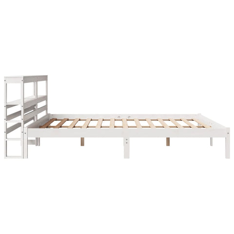 vidaXL Bed Frame without Mattress White 180x200 cm Super King Solid Wood Pine