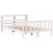 vidaXL Bed Frame without Mattress White 140x190 cm Solid Wood Pine
