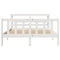 vidaXL Bed Frame without Mattress White 140x190 cm Solid Wood Pine