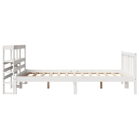 vidaXL Bed Frame without Mattress White 140x190 cm Solid Wood Pine