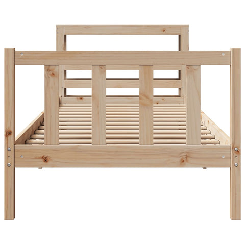 vidaXL Bed Frame without Mattress 100x200 cm Solid Wood Pine
