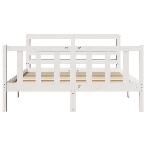 vidaXL Bed Frame without Mattress White 120x200 cm Solid Wood Pine