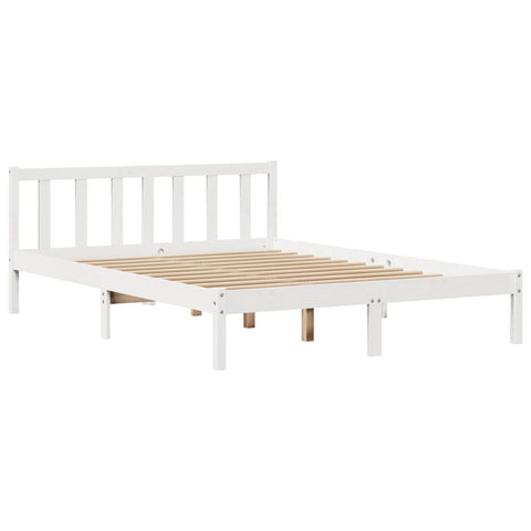 vidaXL Bed Frame without Mattress White 120x200 cm Solid Wood Pine