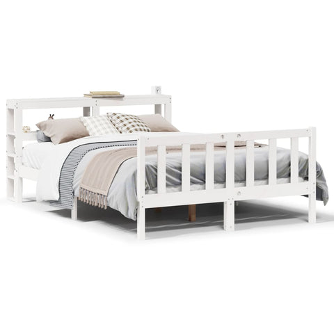 vidaXL Bed Frame without Mattress White 160x200 cm Solid Wood Pine