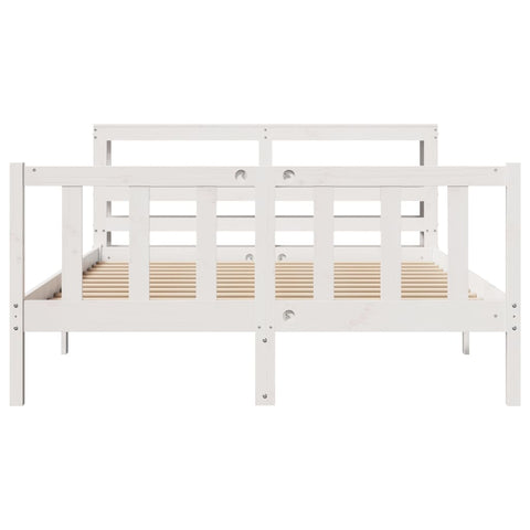 vidaXL Bed Frame without Mattress White 160x200 cm Solid Wood Pine