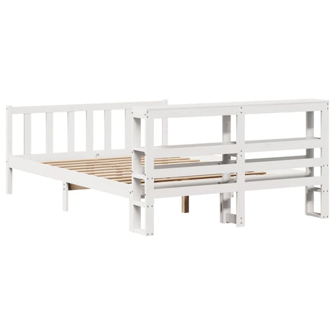 vidaXL Bed Frame without Mattress White 160x200 cm Solid Wood Pine