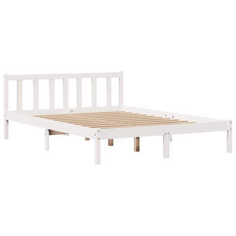 vidaXL Bed Frame without Mattress White 160x200 cm Solid Wood Pine