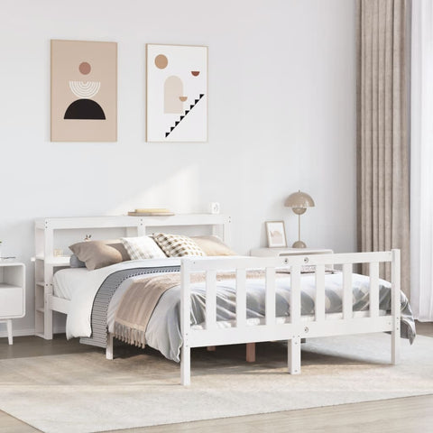 vidaXL Bed Frame without Mattress White 160x200 cm Solid Wood Pine
