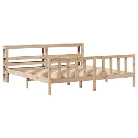 vidaXL Bed Frame without Mattress 180x200 cm Super King Solid Wood Pine