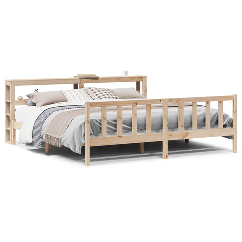 vidaXL Bed Frame without Mattress 200x200 cm Solid Wood Pine