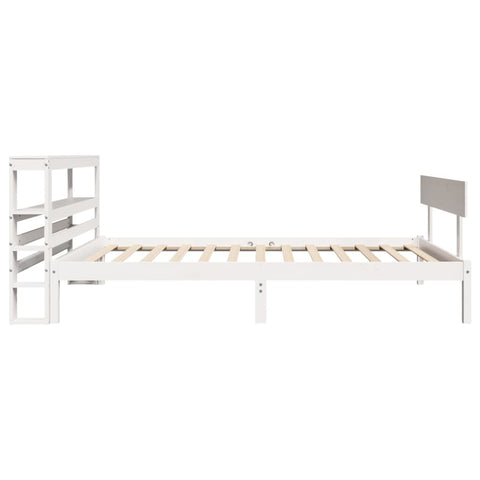 vidaXL Bed Frame without Mattress White 75x190 cm Small Single Solid Wood Pine